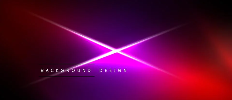 Vibrant gradient background features bright neon cross. Dark areas frame Stockillustratie