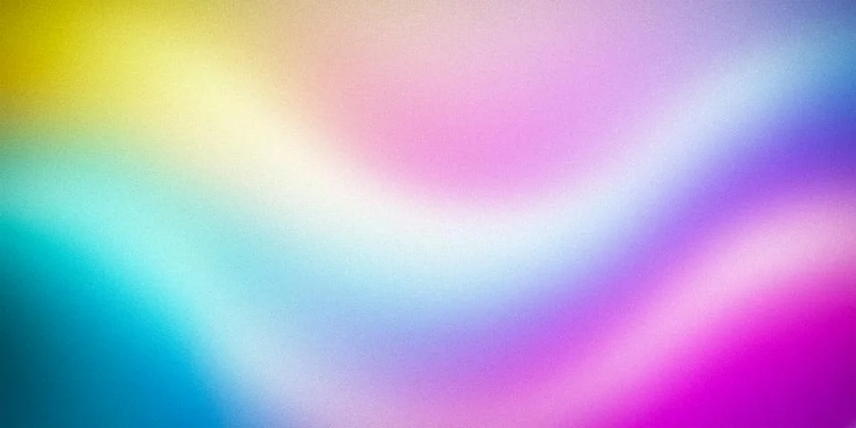 A vibrant gradient background featuring a smooth blend of yellow, blue, pin.. Stock Illustration