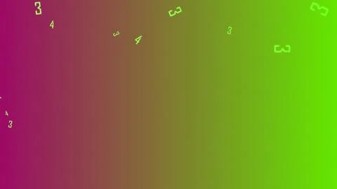 Vibrant gradient background with neon numbers and symbols イラスト素材