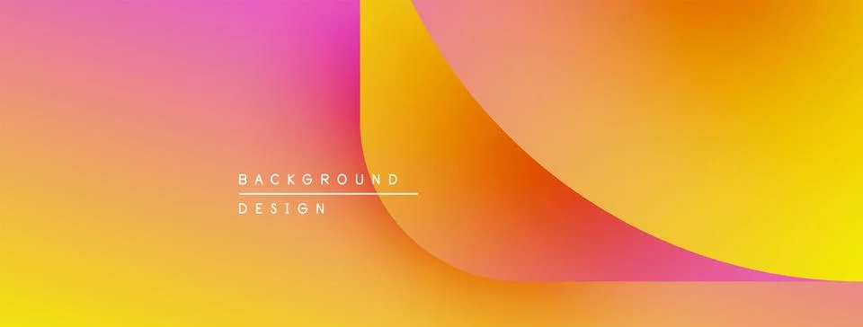 Vibrant gradient background. Smooth color transitions, pink to orange hues. Stock Illustration