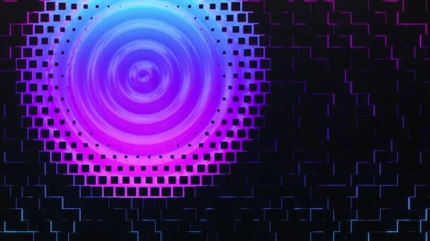 Vibrant gradient backround. Waves and glowing neon lines. Copy space. Stock Footage 226152184