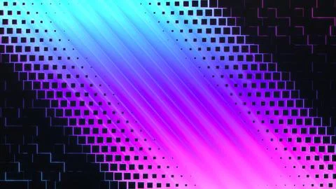 Vibrant gradient backround. Waves and glowing neon lines. Copy space. Stock Illustration