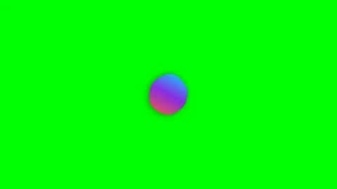 A vibrant gradient circular shape pulsing against a bright green background Stock-Footage 340902820