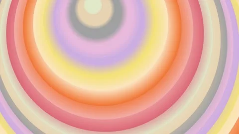 Vibrant Gradient Concentric Circles Rotating Abstract Background Video stock 331943373