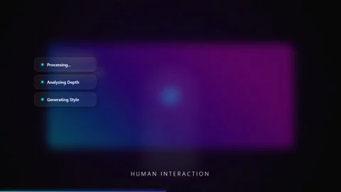 Vibrant gradient flows across a sleek digital panel Stock Footage 340640477