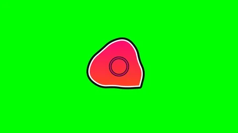 A vibrant gradient logo icon centered on a solid bright green background Stock Footage 340268051