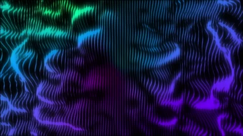 Vibrant gradient neon Electric wavy pattern abstract background Stock Footage 267260225