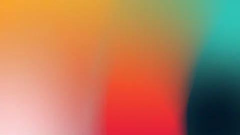 Vibrant gradient with orange, teal, and red hues. Seamless loop background. 4K. Stock Footage 300840305