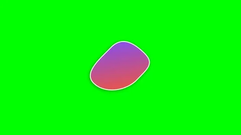 A vibrant gradient organic shape centered on a solid green background Stock Footage 340903103