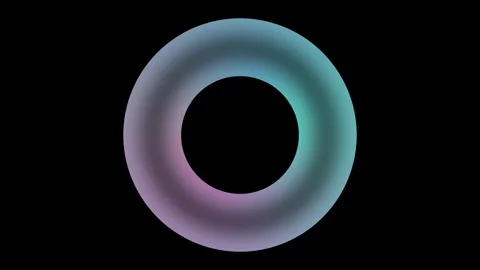 Vibrant gradient ring animation with smooth color transitions on black backgroun Stock Footage 319826581