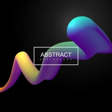 Vibrant gradient shape. Stock Illustration