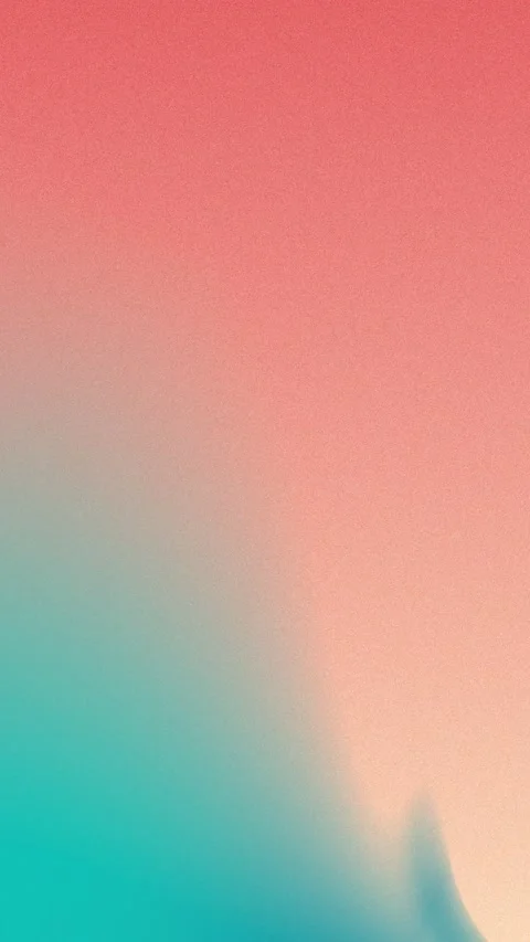 Vibrant gradient with soft blends of coral and teal, smooth shapes. Seamless Vídeo Stock 309956615