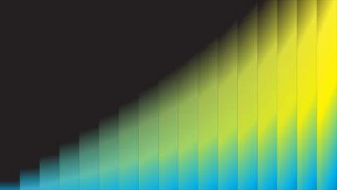 Vibrant gradient sound wave visualisation with yellow and blue hues Illustrazione stock