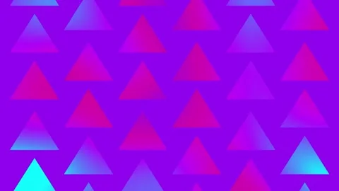 Vibrant Gradient Triangles Geometric Pattern Seamless Loop Abstract Backgrou Stock Footage 313076119