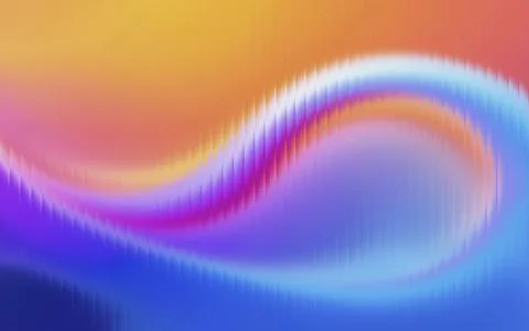 Vibrant gradient wave abstract background with pixelated texture Stock Illustration