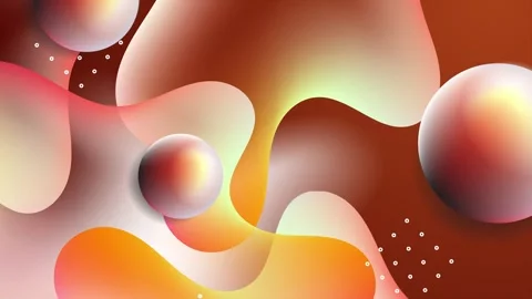Vibrant gradient wave shapes with dotted patterns in an abstract layout seamless Stock Footage 310221464