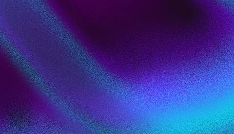 Vibrant grainy gradient background with blue and purple colours. Noise blur b Stock Illustration