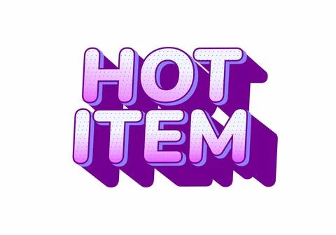 A vibrant graphic design featuring the text HOT ITEM in bold, playful Illustrazione stock