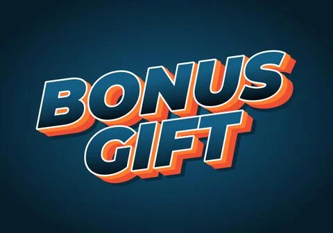 A vibrant graphic design featuring the text BONUS GIFT in bold, stylized Stock Illustration