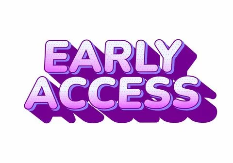 A vibrant graphic design featuring the text Early Access in bold, playful t.. イラスト素材