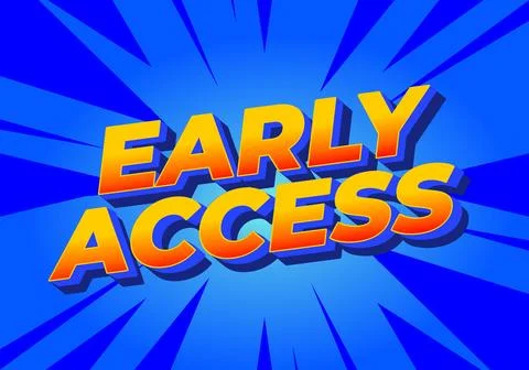 A vibrant graphic design featuring the text Early Access in bold 스톡 일러스트