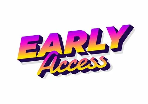 A vibrant graphic design featuring the text Early Access in a bold, stylize.. Illustrazione stock