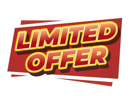 A vibrant graphic design featuring the text Limited Offer in bold, eye catc.. Stock Illustration