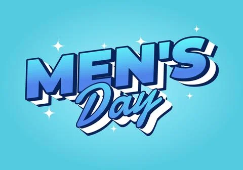 A vibrant graphic design featuring the text Mens Day in bold, stylized typo.. 스톡 일러스트