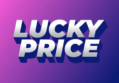 A vibrant graphic design featuring the text Lucky Price in bold, 3D style. .. 스톡 일러스트
