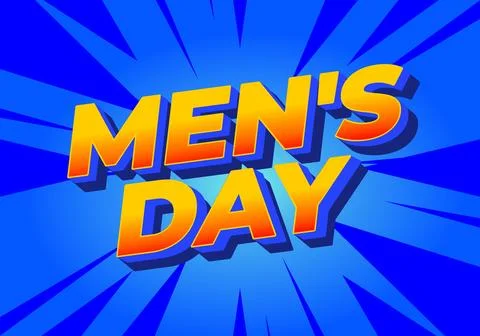 A vibrant graphic design featuring the text Mens Day in bold, colorful lett.. 스톡 일러스트