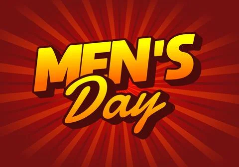 A vibrant graphic design featuring the text Mens Day in bold, stylized typo.. 스톡 일러스트