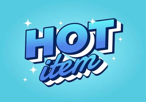 A vibrant graphic design featuring the words HOT ITEM in bold, stylize Stockillustratie