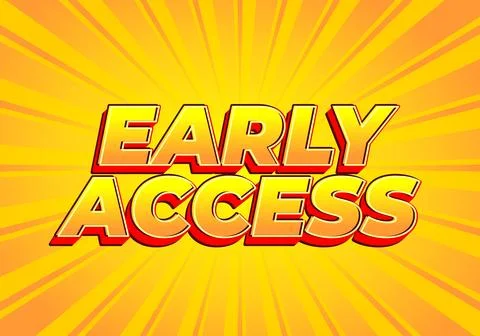 A vibrant graphic design featuring the words Early Access in bold, 3D typog.. Stock Illustration