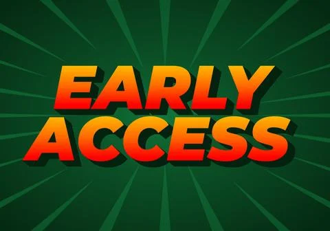 A vibrant graphic design featuring the words Early Access in bold, stylized.. Illustrazione stock