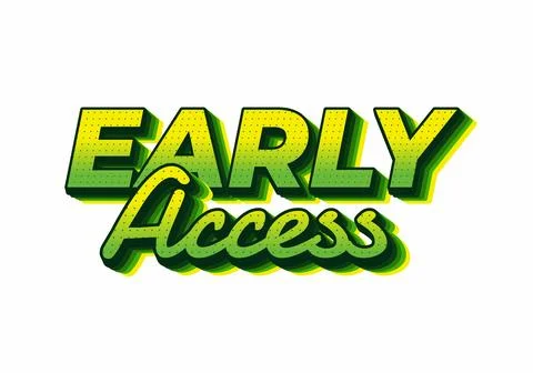 A vibrant graphic design featuring the words Early Access in bold, stylized.. Illustrazione stock