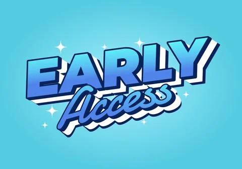 A vibrant graphic design featuring the words Early Access in bold, stylized.. 스톡 일러스트