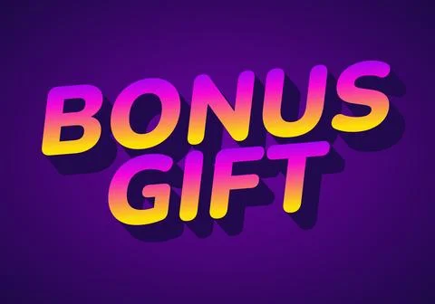 A vibrant graphic design featuring the words BONUS GIFT in bold, colorful t.. 스톡 일러스트