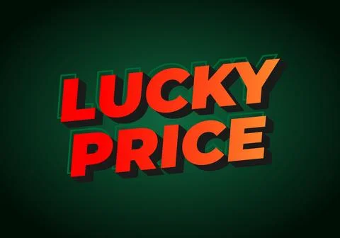 A vibrant graphic design featuring the words Lucky Price in bold, 3D typogr.. 스톡 일러스트