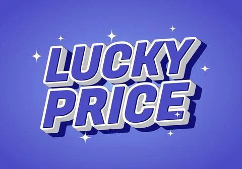 A vibrant graphic design featuring the words Lucky Price in bold, three dim.. Stock Illustration