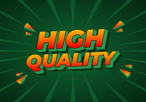 A vibrant graphic design featuring the words high quality in bold, colorful.. 스톡 일러스트