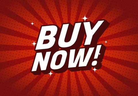 A vibrant graphic featuring bold text that says BUY NOW! on red background .. Stock Illustration