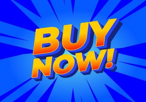 A vibrant graphic featuring bold text that says BUY NOW! in dynamic, eye ca.. Stock Illustration