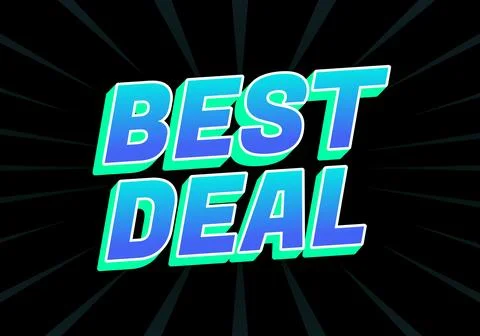 A vibrant graphic featuring the text BEST DEAL in bold, colorful typography.. Stock Illustration