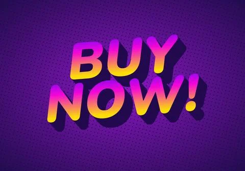 A vibrant graphic featuring the text BUY NOW! in bold, stylized typography... Stock Illustration