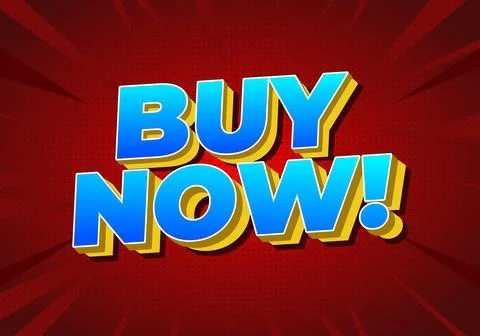A vibrant graphic featuring the text BUY NOW! in bold, colorful letters aga.. Stock Illustration