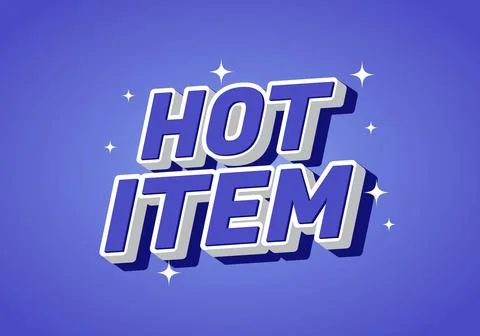 A vibrant graphic featuring the text HOT ITEM in bold, 3D style Illustrazione stock