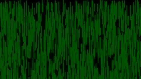 Vibrant green abstract data stream moving through dark vertical foliage patte Stock Footage 336536882