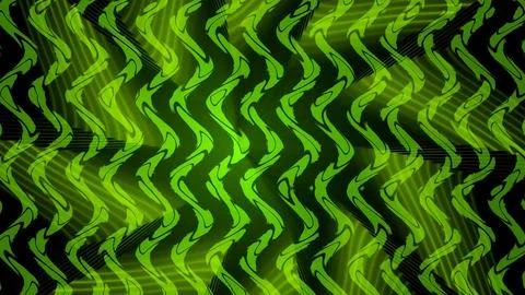 Vibrant green abstract pattern with dynamic wavy lines Stock Illustration
