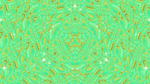Vibrant Green Abstract Pattern with Sparkling Stars. Vídeo Stock 330956147