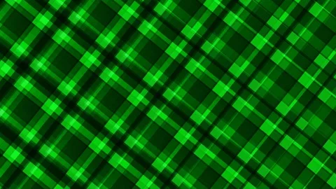 Vibrant Green Abstract Plaid Pattern Background - Geometric Digital Art Video stock 332493933